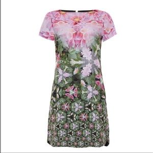 Ted baker geometric floral tunic dress size 1